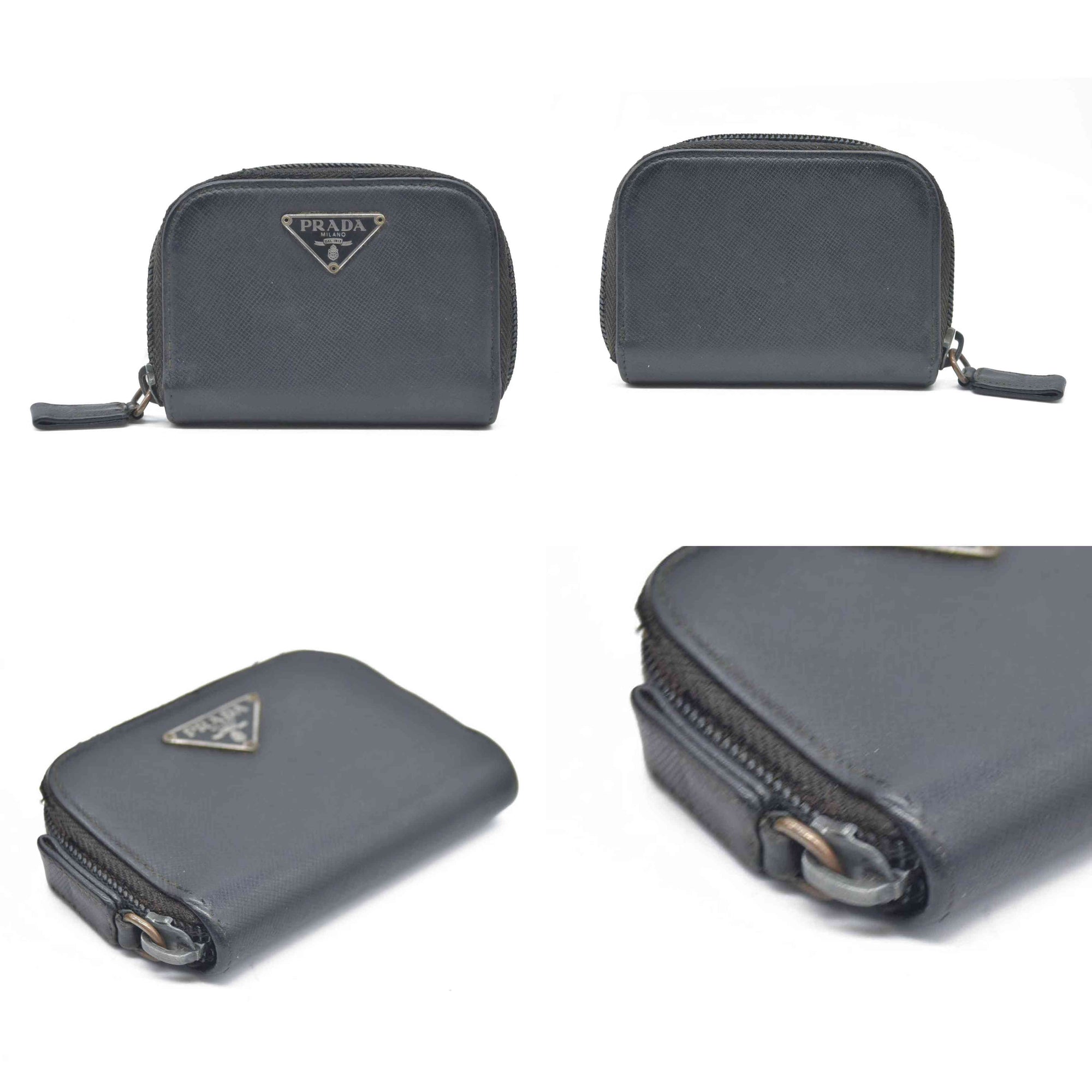 Prada Saffiano Lux Leather Compact Wallet