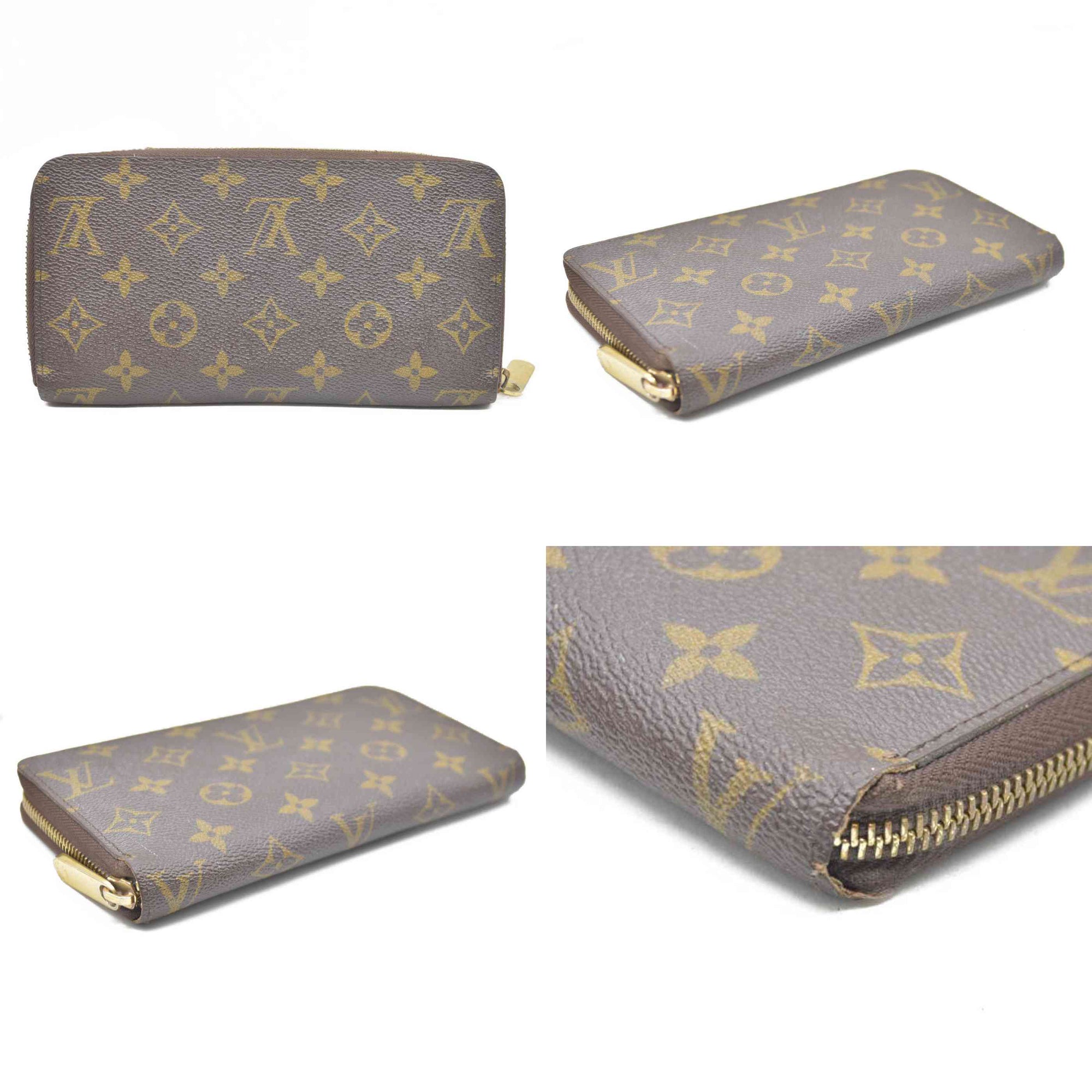 Louis Vuitton Zippy Zip Around Long Wallet Purse Brown SP2152