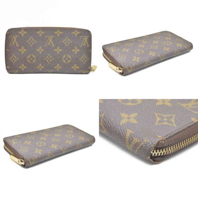 Louis Vuitton Zippy Zip Around Long Wallet Purse Brown SP2152