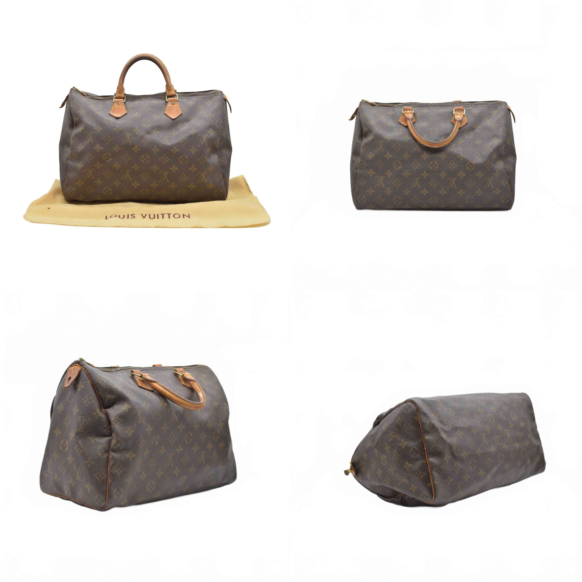 $1730 Louis Vuitton Monogram Speedy 35 SP0954