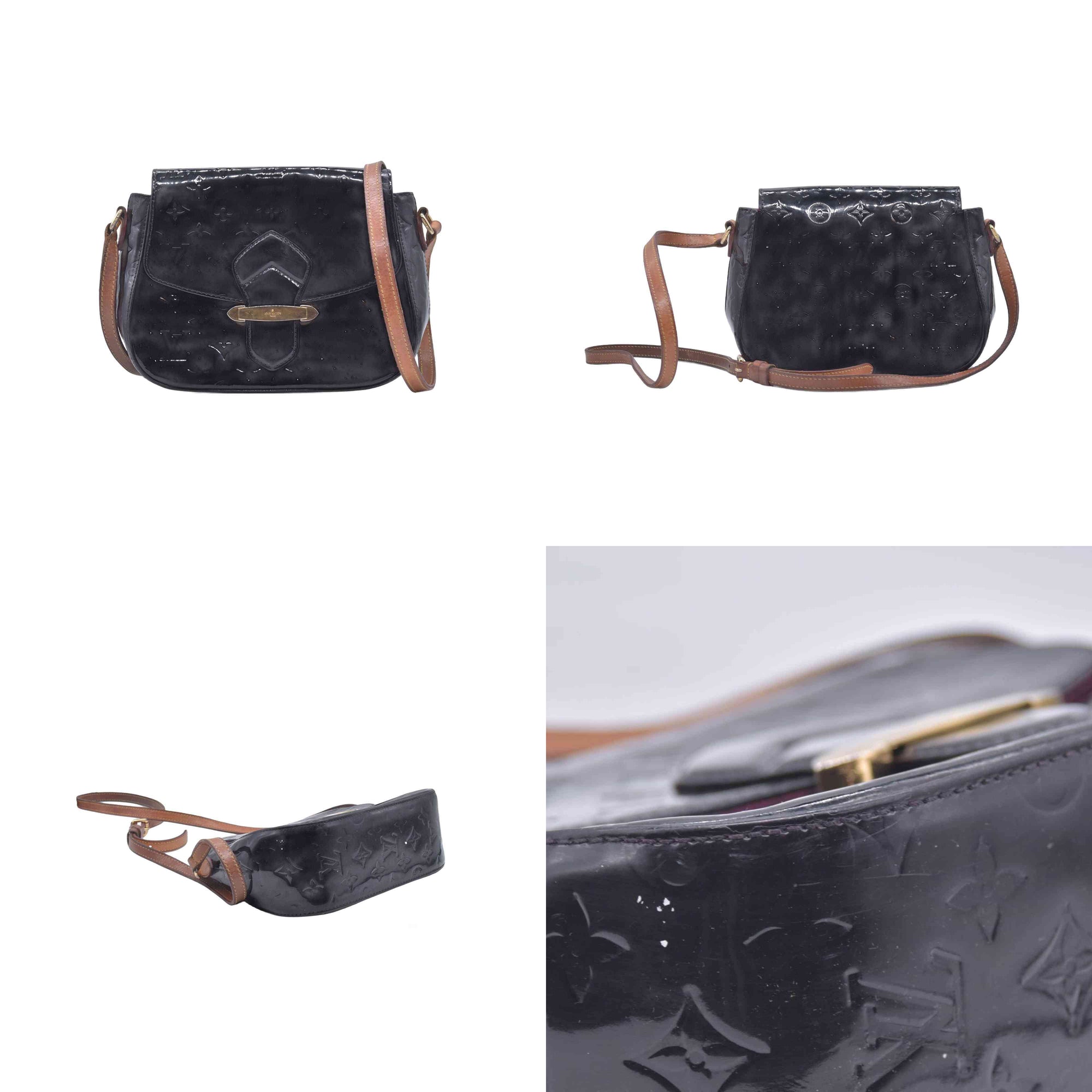 $1640 2011 Louis Vuitton  Vernis Bellflower GM Black CONSIGNMENT FL4151 10020925
