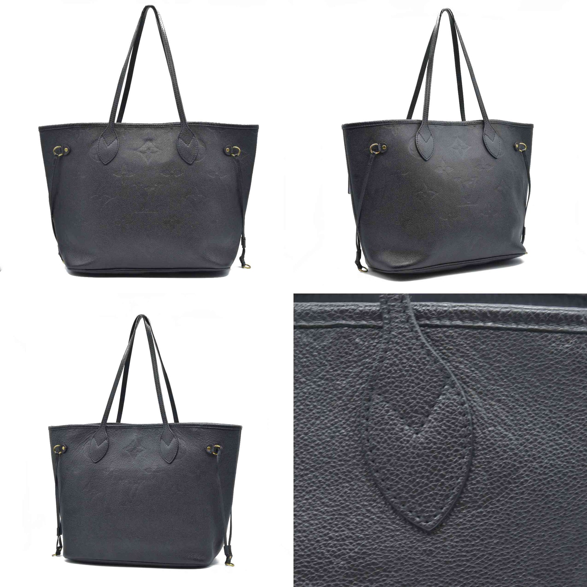 $2940 Louis Vuitton LV Monogram Neverfull  MM Empreinte Black Tote