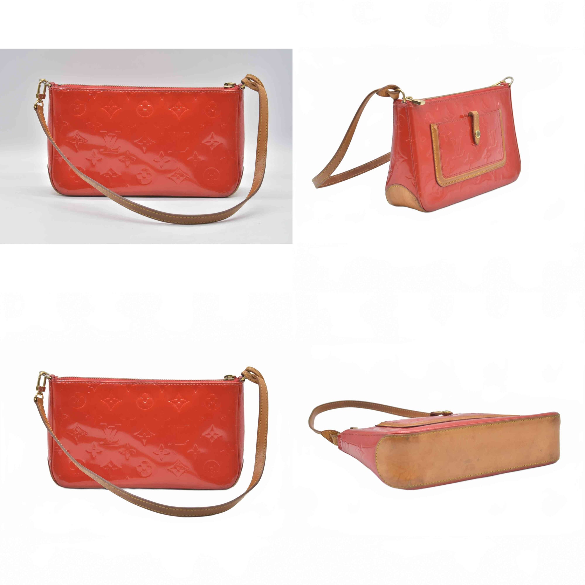 $810 2004 Louis Vuitton Vernis Mallory Square Pink CA1014