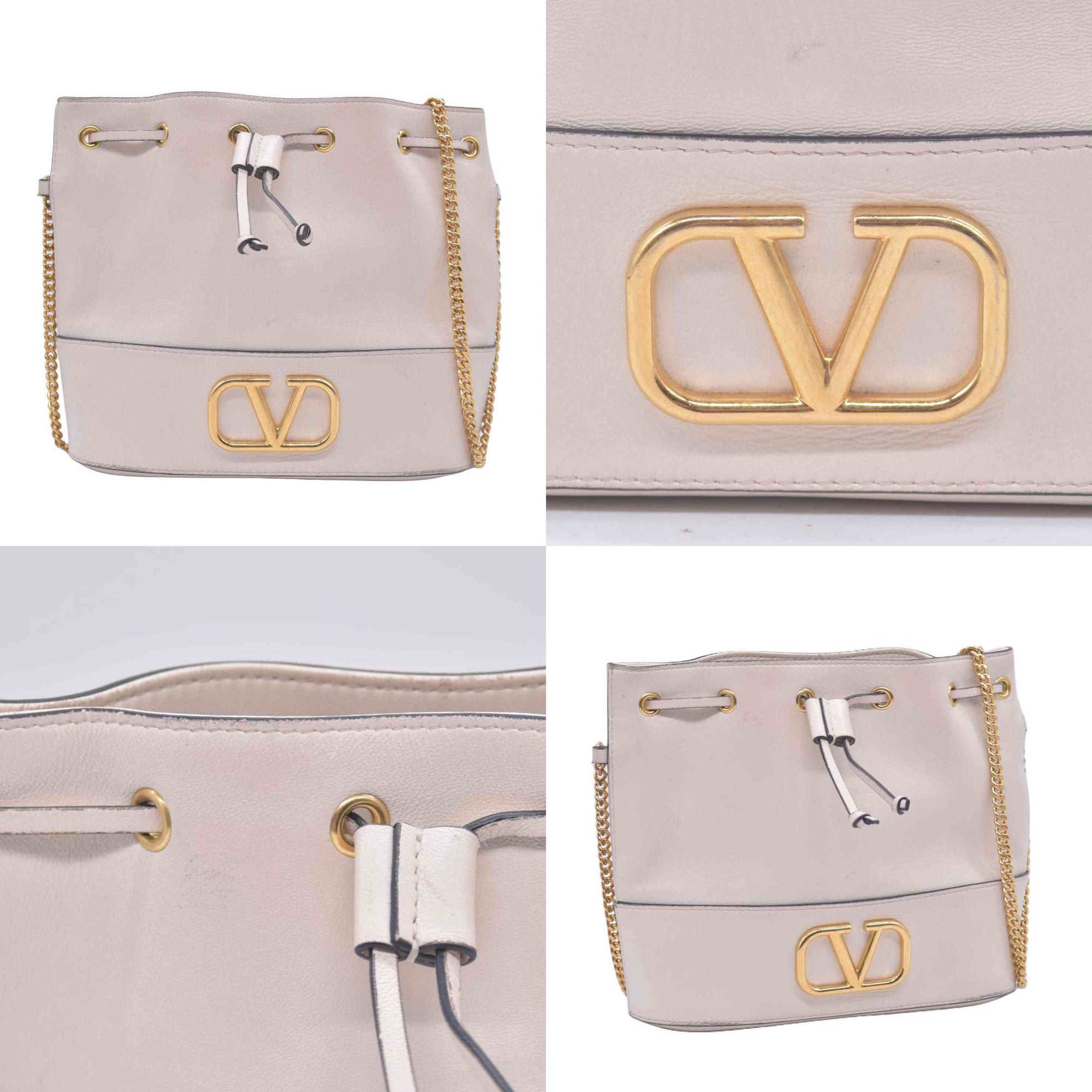 $1450 Valentino Mini VLogo Signature Bucket Bag In Nappa Leather 10020670