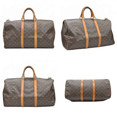 $1440 1988 Louis Vuitton LV Boston Bag Keepall 50 Brown Monogram VI883