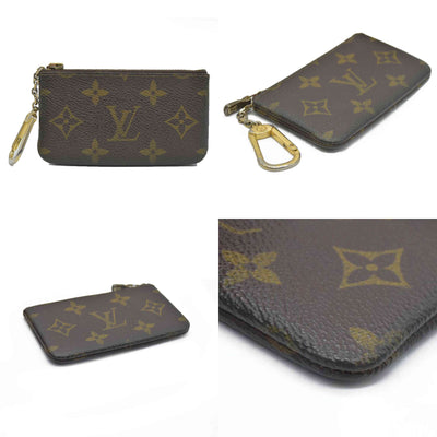 $345 LOUIS VUITTON Monogram Coin Purse Key Pochette Cles ET0910