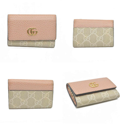 AUCTION $350 GUCCI GG Marmont GG Supreme Leather 6 Ring Key Case