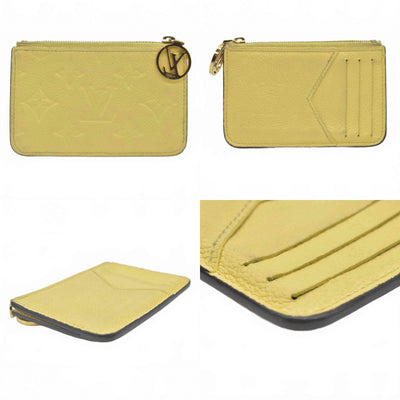 Louis Vuitton Monogram Empreinte Leather Zipped Romy Card Holder Yellow