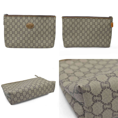 Gucci GG Gucci Plus PVC Leather Pouch Clutch Bag Consignment