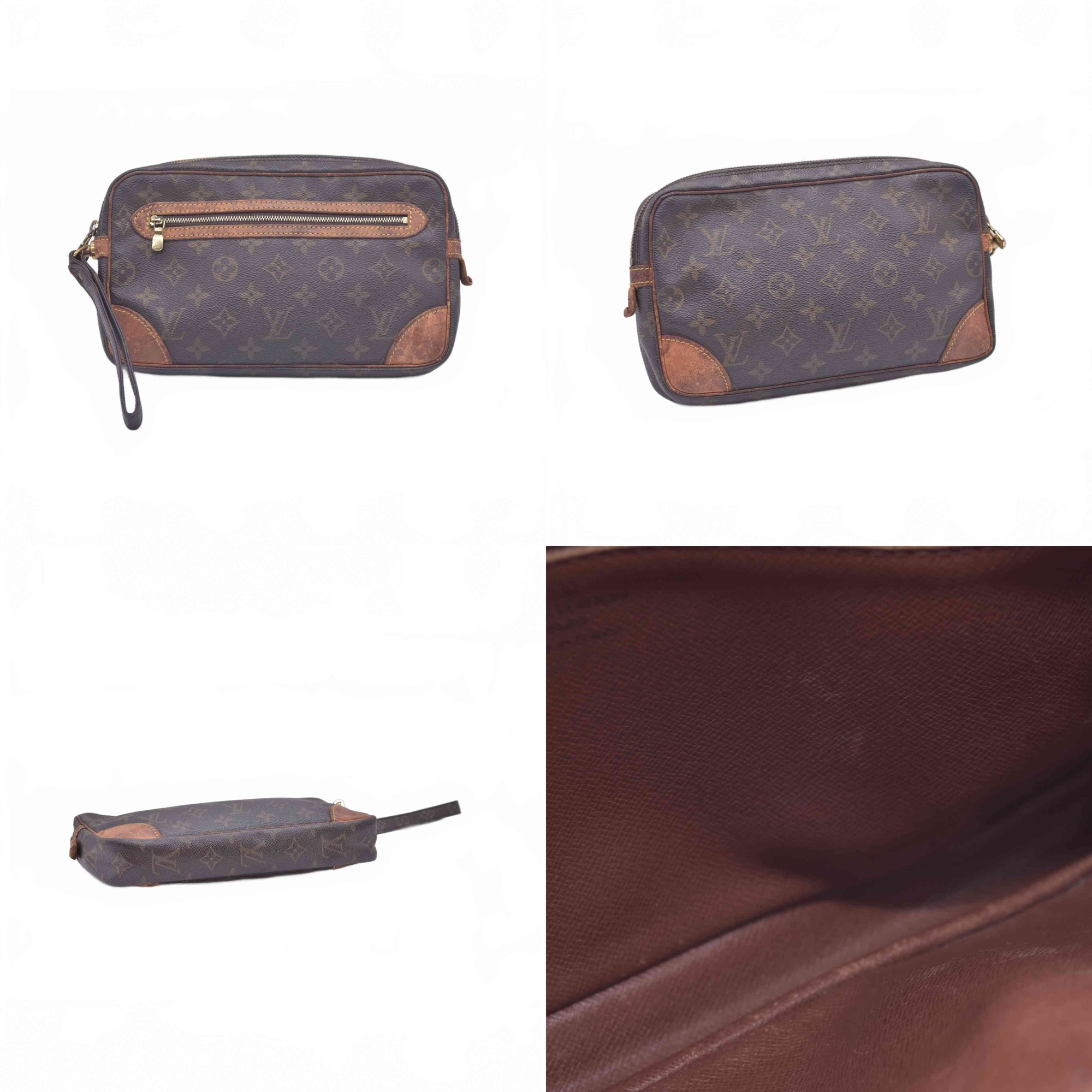 $650 1992 Louis Vuitton Monogram Pochette Marly Dragonne 26 SL0942