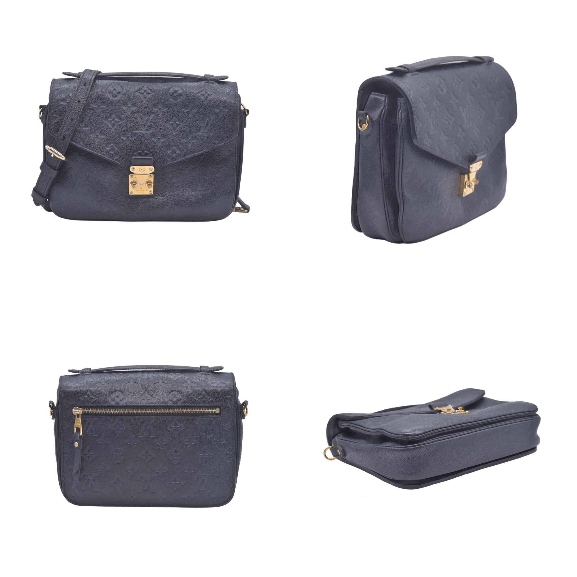 $3100 Louis Vuitton Empreinte Pochette Metis Black RFID 10021105