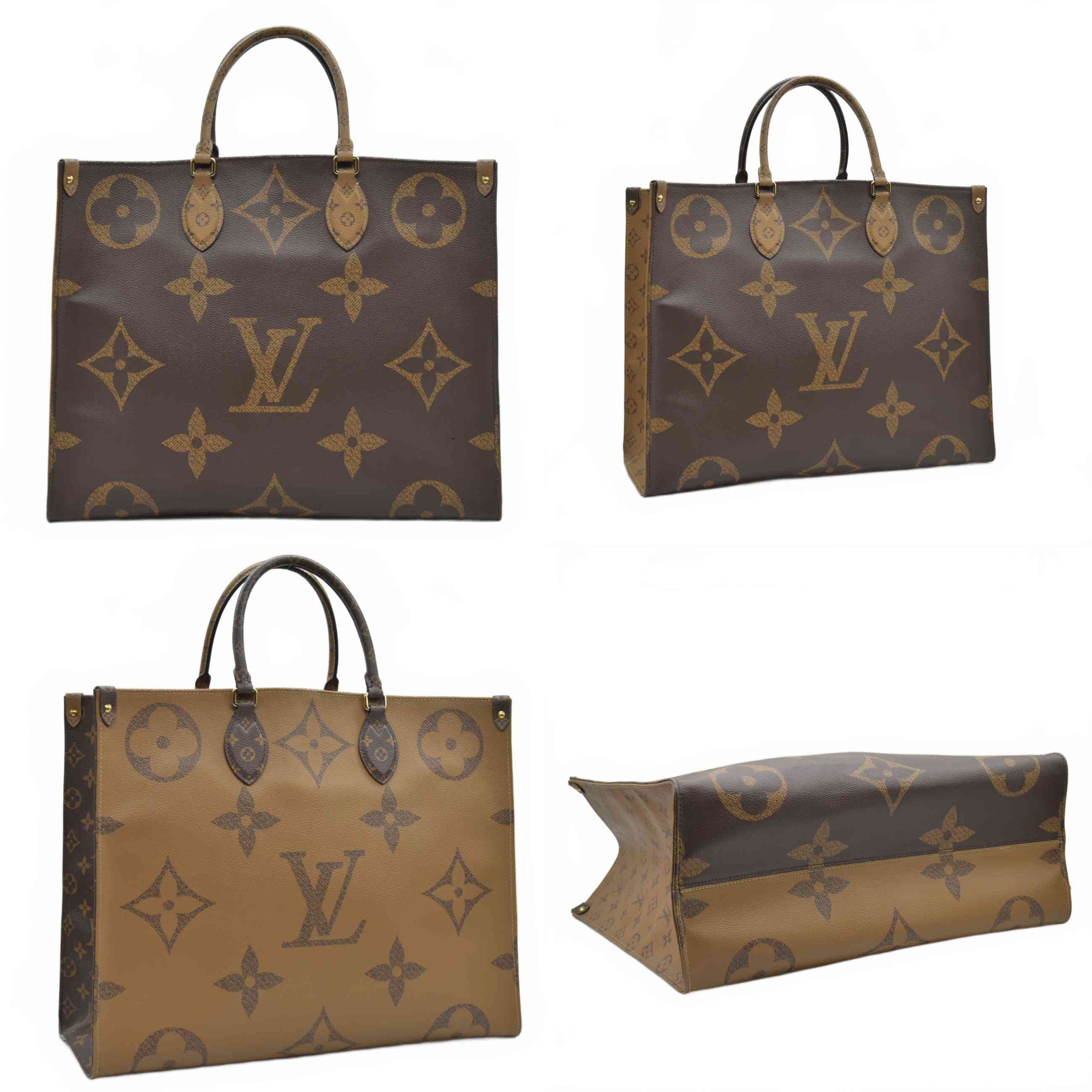 $3555 2020 Louis Vuitton Reverse Monogram Giant Onthego GM FL0230