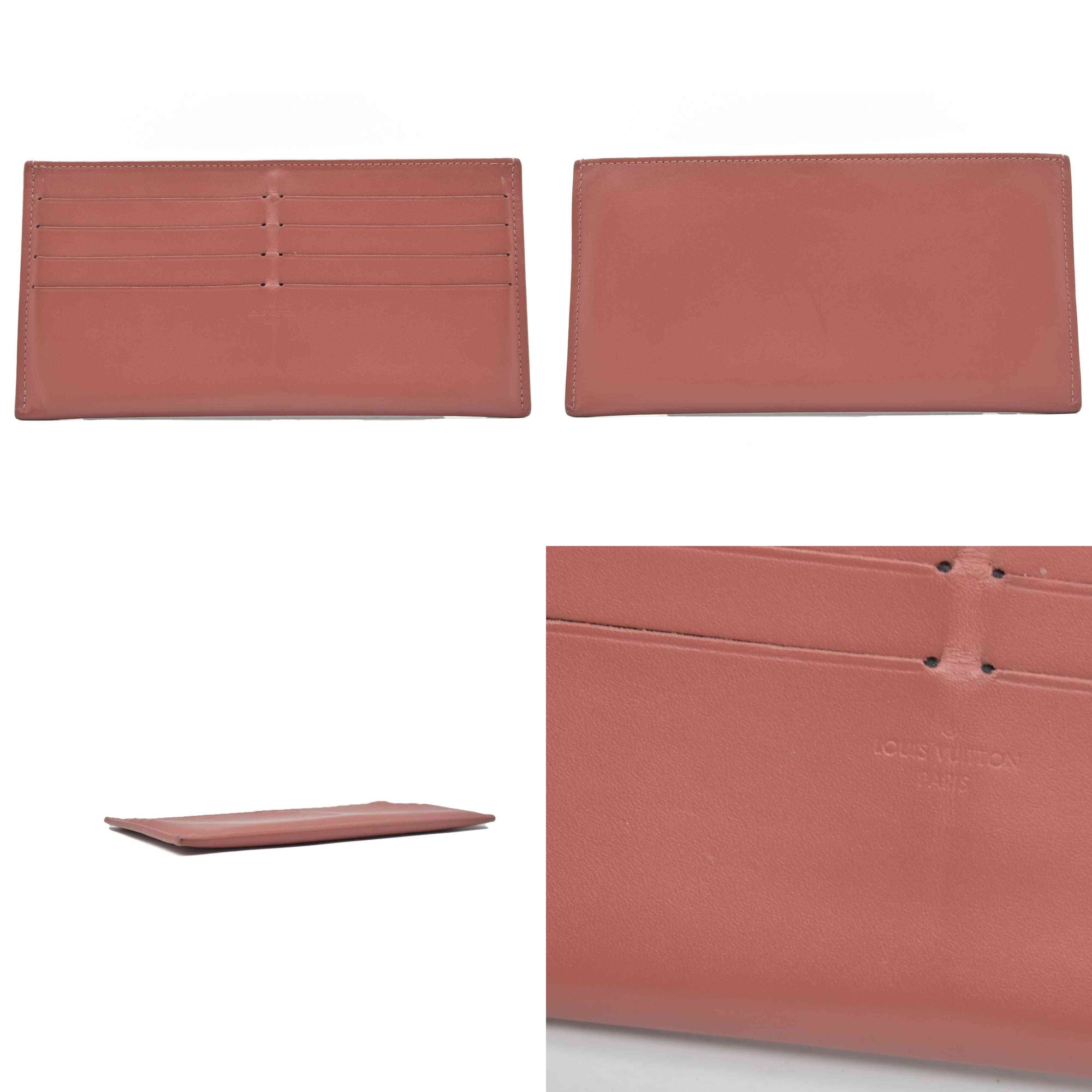 $500 Louis Vuitton Vernis Valentine Dog Pochette Felicie Chain Wallet Pink Pouch