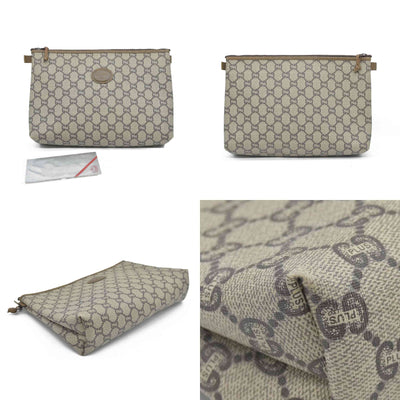 Gucci GG  Gucci Plus PVC Leather Pouch Clutch Bag