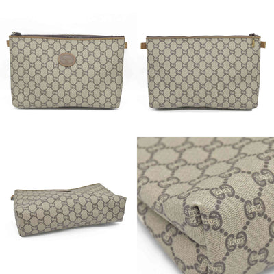 Gucci GG  Gucci Plus PVC Leather Pouch Clutch Bag
