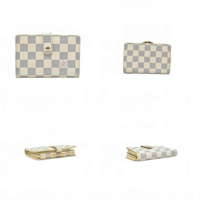 $750 Louis Vuitton Damier Azur French Kisslock Wallet MI3088 CONSIGNMENT