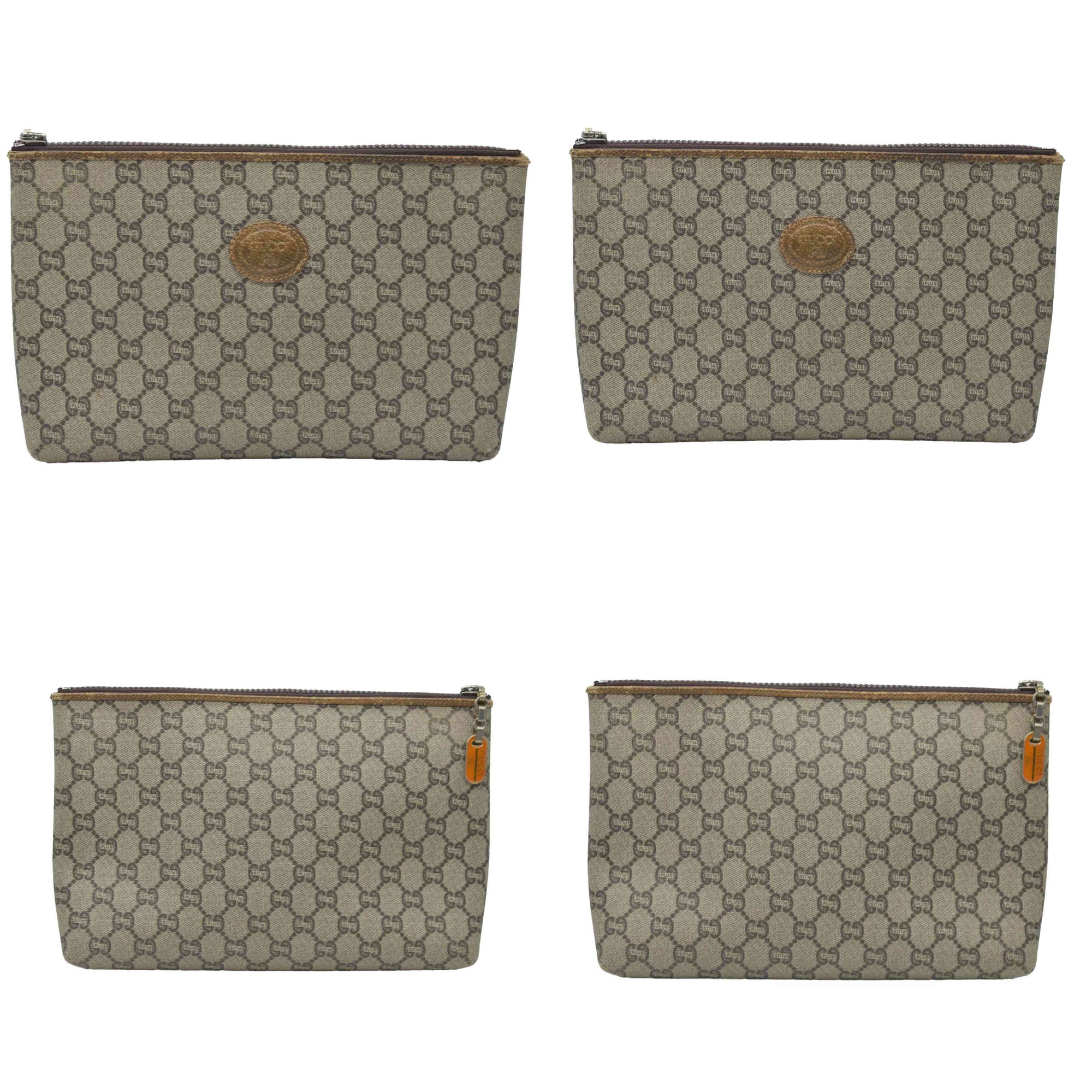 Gucci GG Gucci Plus PVC Leather Pouch Clutch Bag