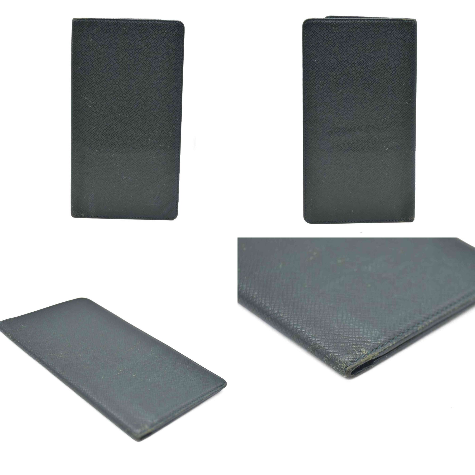 Louis Vuitton Taiga Porte Valeurs Cartes Credit Leather Long Wallet VI0949