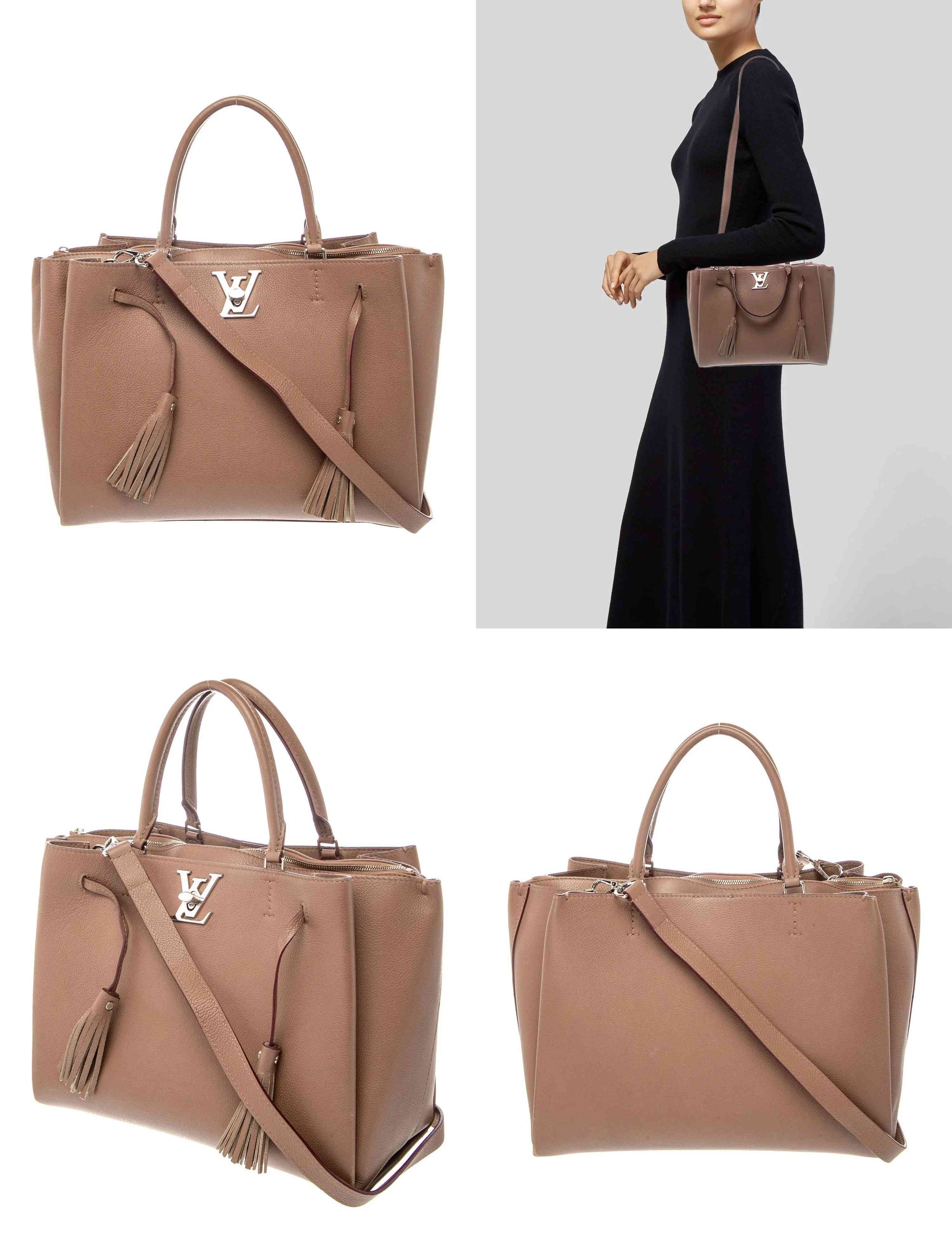 $3100 Louis Vuitton Calfskin Lockmeto Beige 10021133
