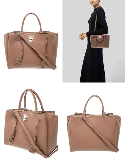 $3100 Louis Vuitton Calfskin Lockmeto Beige 10021133
