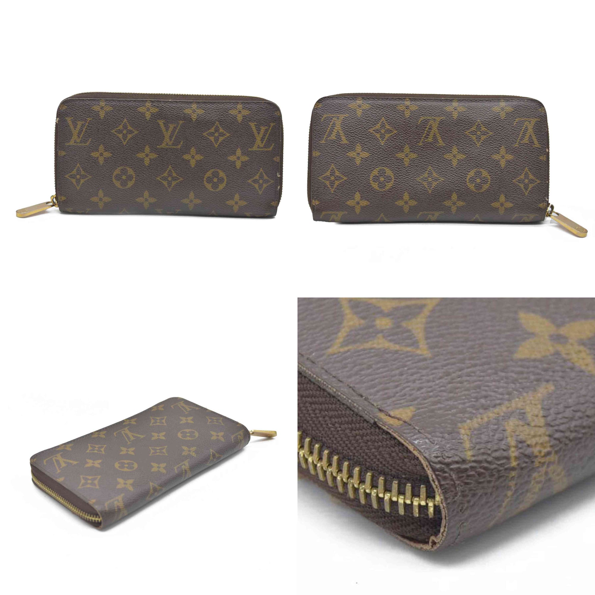 AUCTION $915 Louis Vuitton  Monogram Zippy Wallet CA5039