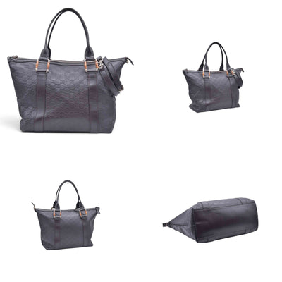 $1850 GUCCI Dark Brown Guccissima Leather Bamboo Bar Tote CONSIGNMENT 10021444