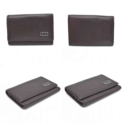 GUCCI Double G Leather 6 Ring Key Case Brown