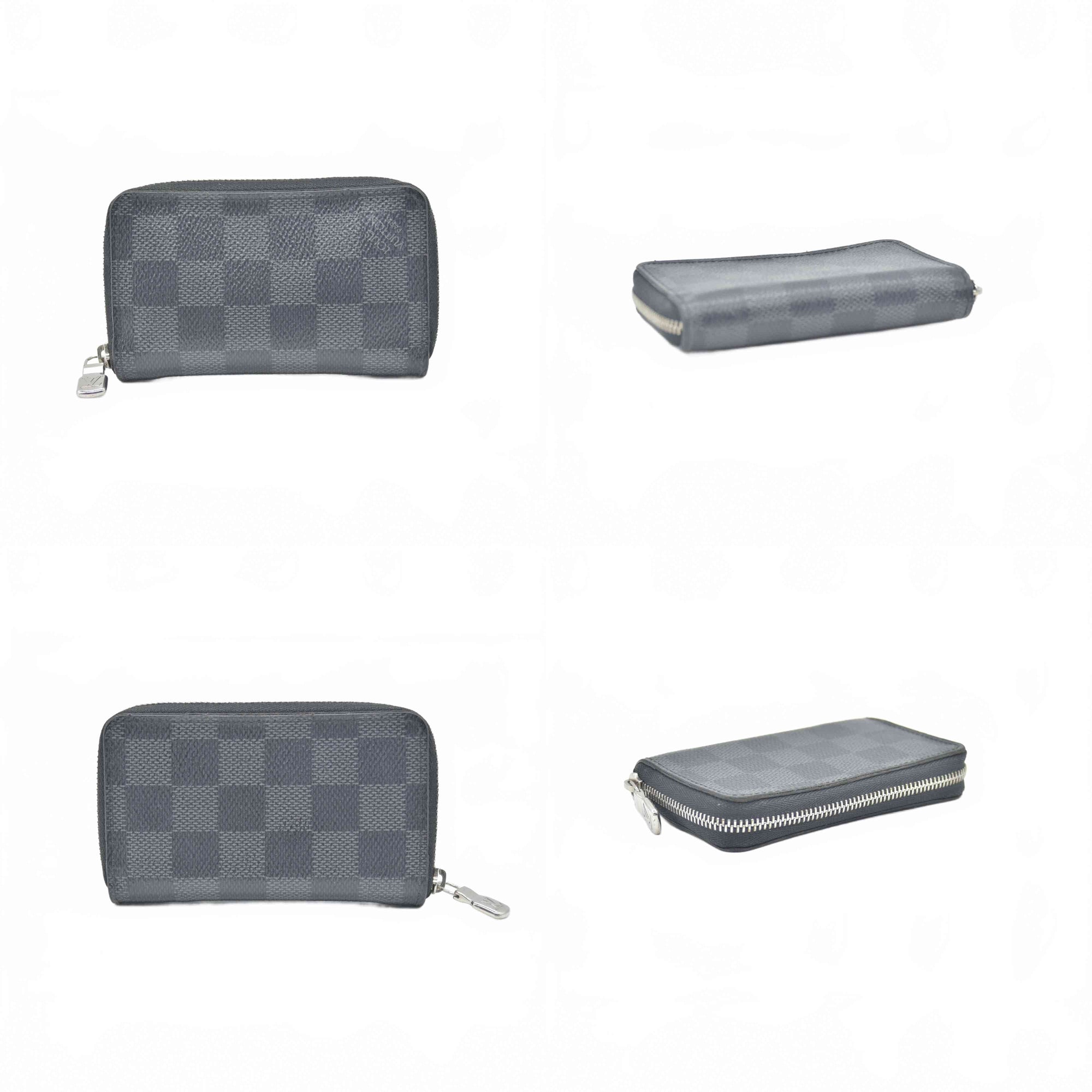 $435 Louis Vuitton Damier Graphite Zippy Coin Purse Vertical MI0230 CONSIGNMENT