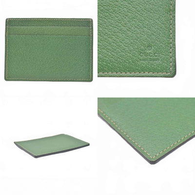 $330 Gucci Green Leather Card Holder Consignment