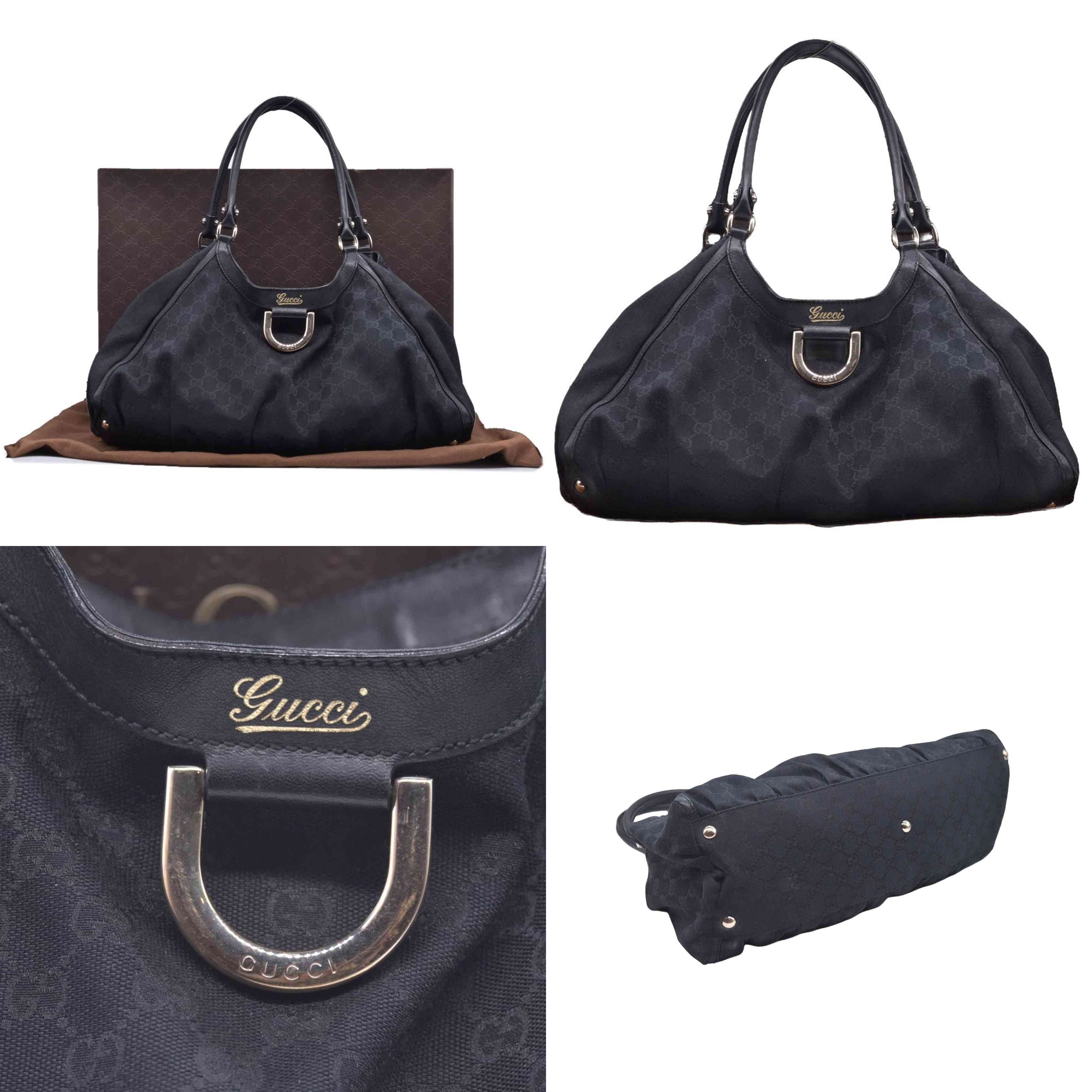 $1150 Gucci GG Canvas Abbey Black CONSIGNMENT 10021088