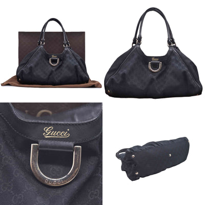 $1150 Gucci GG Canvas Abbey Black CONSIGNMENT 10021088