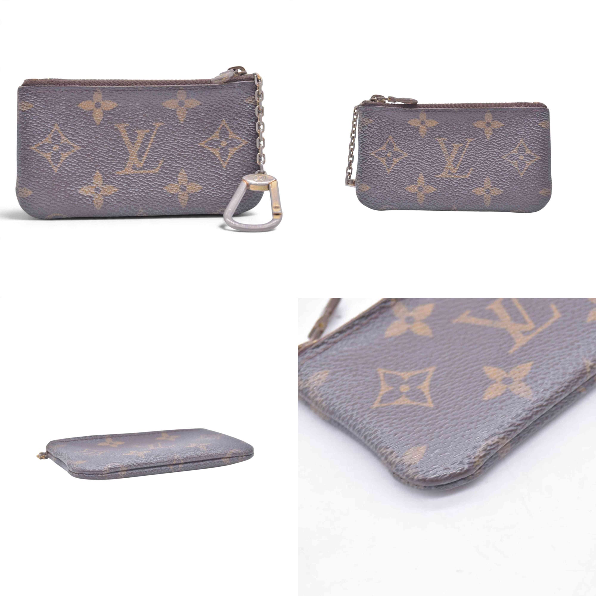 $355 LOUIS VUITTON Monogram Key Pouch Cles CONSIGNMENT 10021445