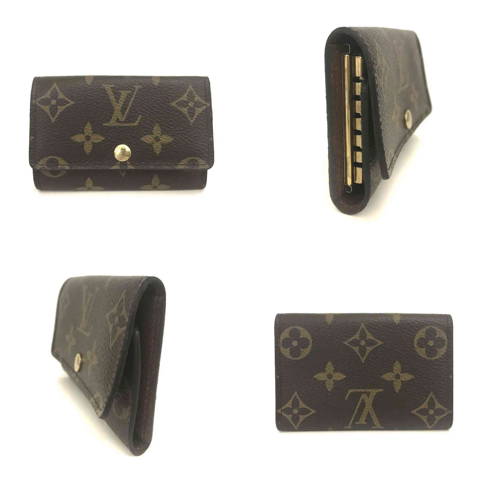 $355 Louis Vuitton Monogram Multicles 6 Ring Key Case Brown CT0169