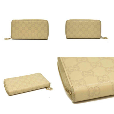 Gucci  Guccissima Large Twins Zip Around Off White $660