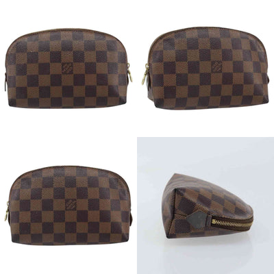 $600 2010 LOUIS VUITTON Damier Ebene Cosmetic Pouch CA4180