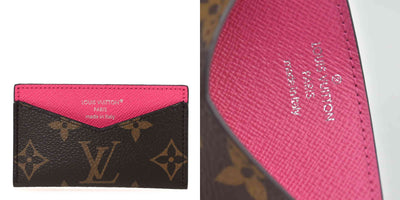 $375 Louis Vuitton Monogram Kirigami Card Holder Insert Pondichery Pink