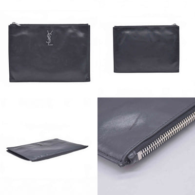 $1000 2018 Saint Laurent Monogram Clutch Leather Portfolio 10020867