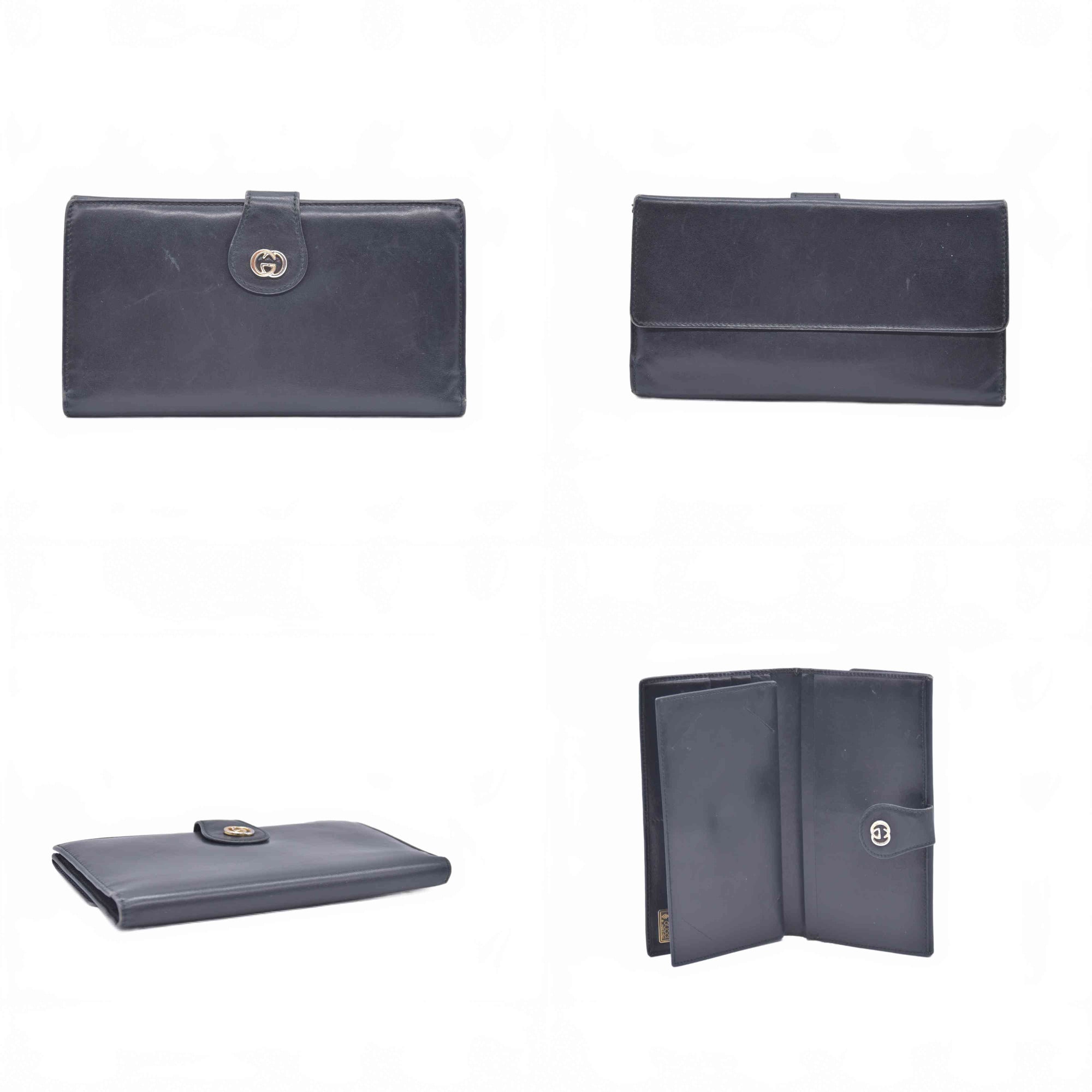 $540 Gucci Miss GG Continental Wallet Black 10020979
