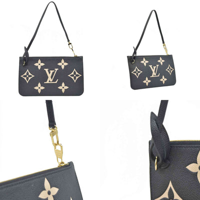 $2710 Louis Vuitton Monogram Empreinte Bicolor Neverfull MM GM Pochette