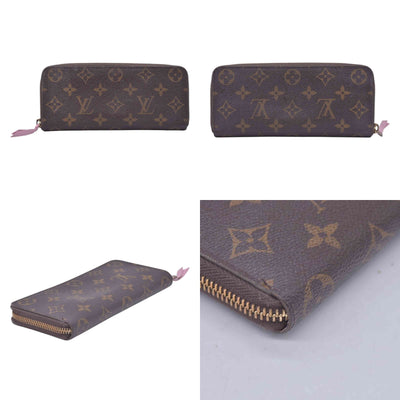 $570 2017 LOUIS VUITTON Monogram Clemence Long Wallet Rose SD3187 CONSIGNMENT 10021636