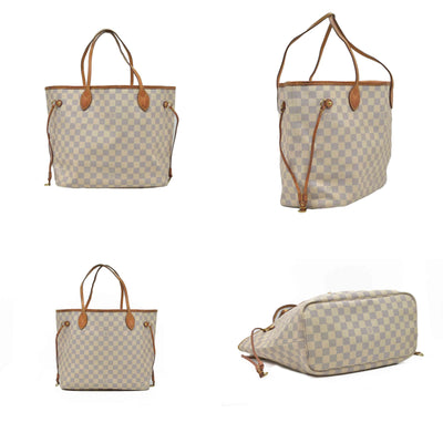 $2170 Louis Vuitton Damier Azur Neverfull MM AR0115
