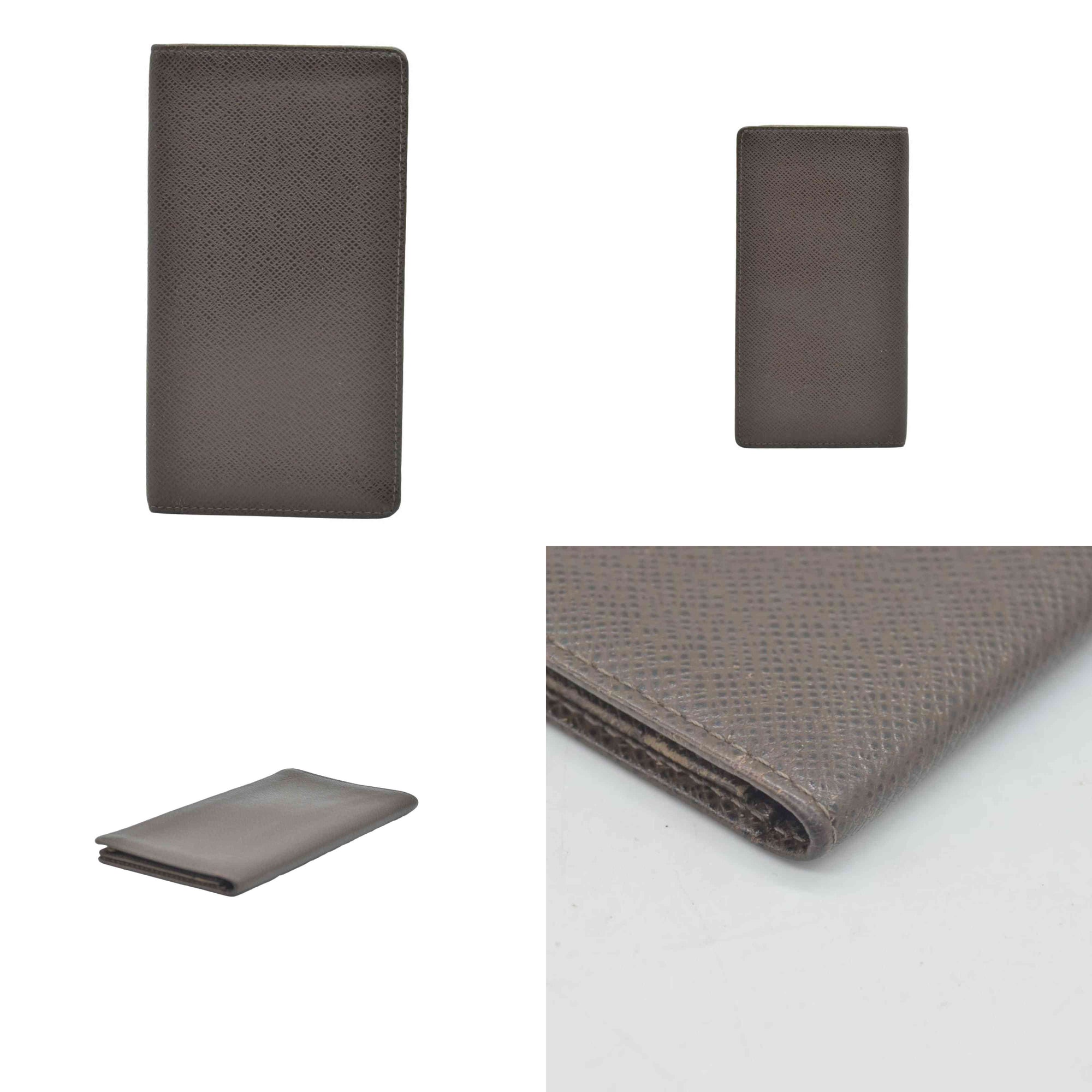 $835 Louis Vuitton Taiga Brown Leather Bifold Wallet CONSIGNMENT