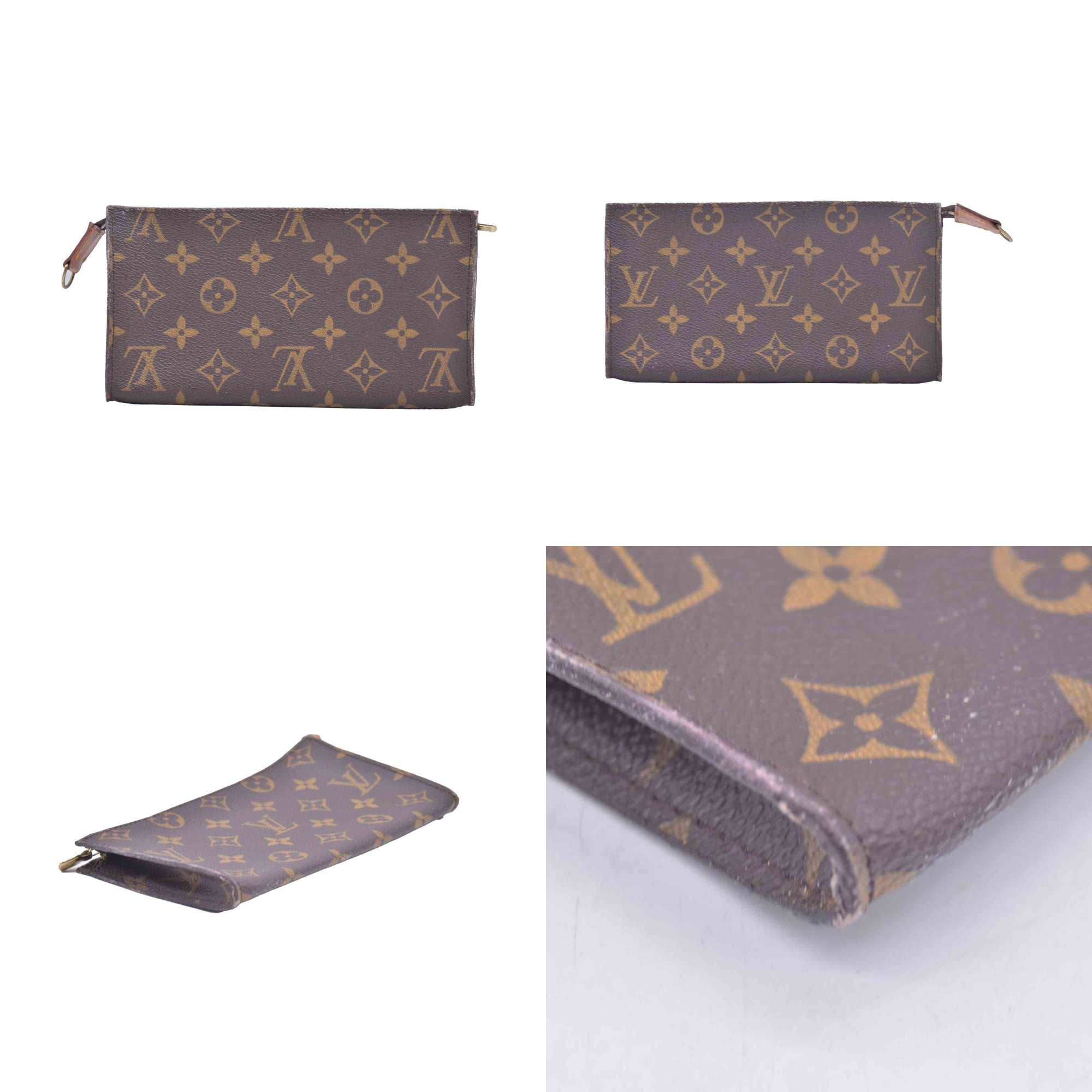 $590 LOUIS VUITTON Monogram Bucket 27 Pouch