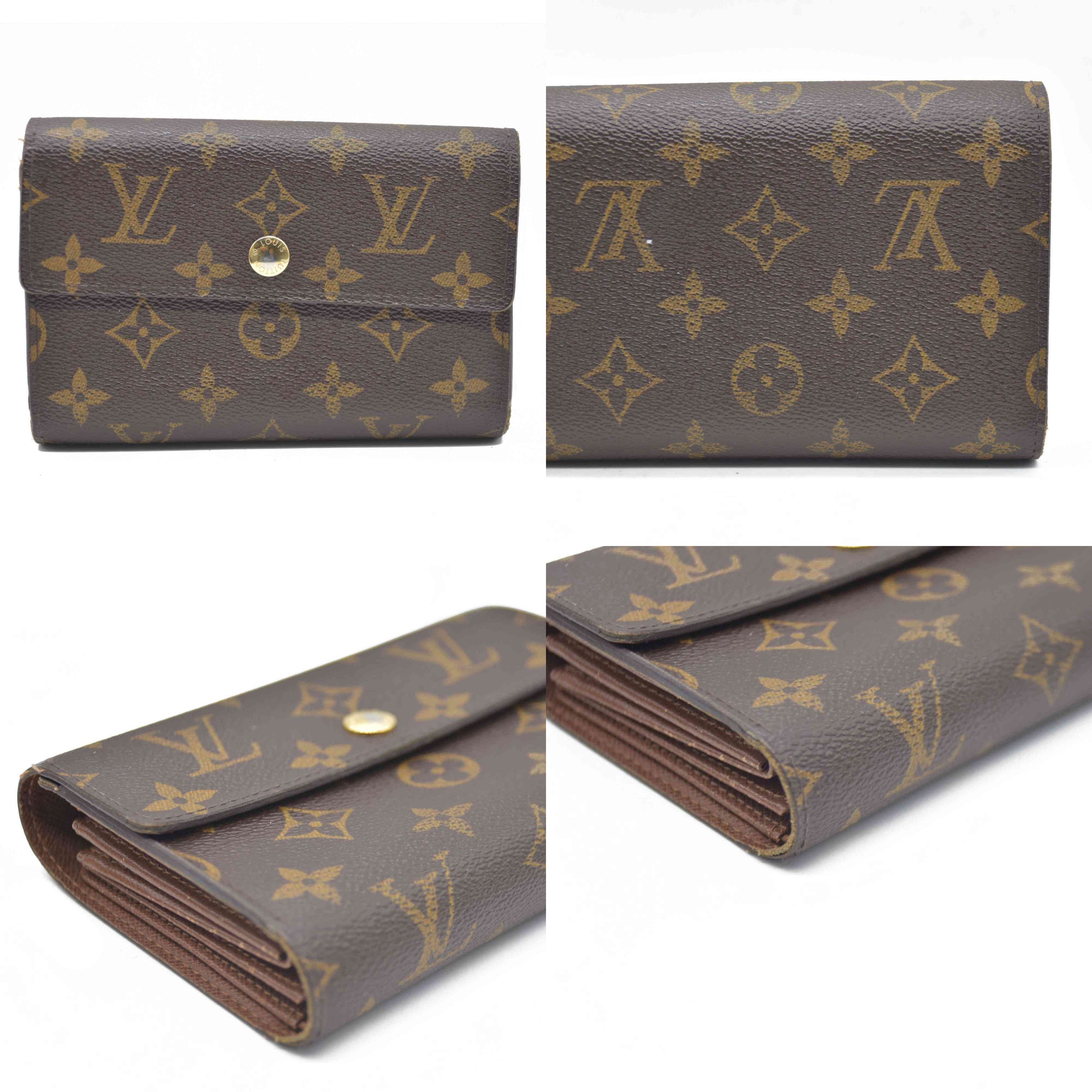 $610 LOUIS VUITTON Monogram Alexandra Trifold Wallet CA0112