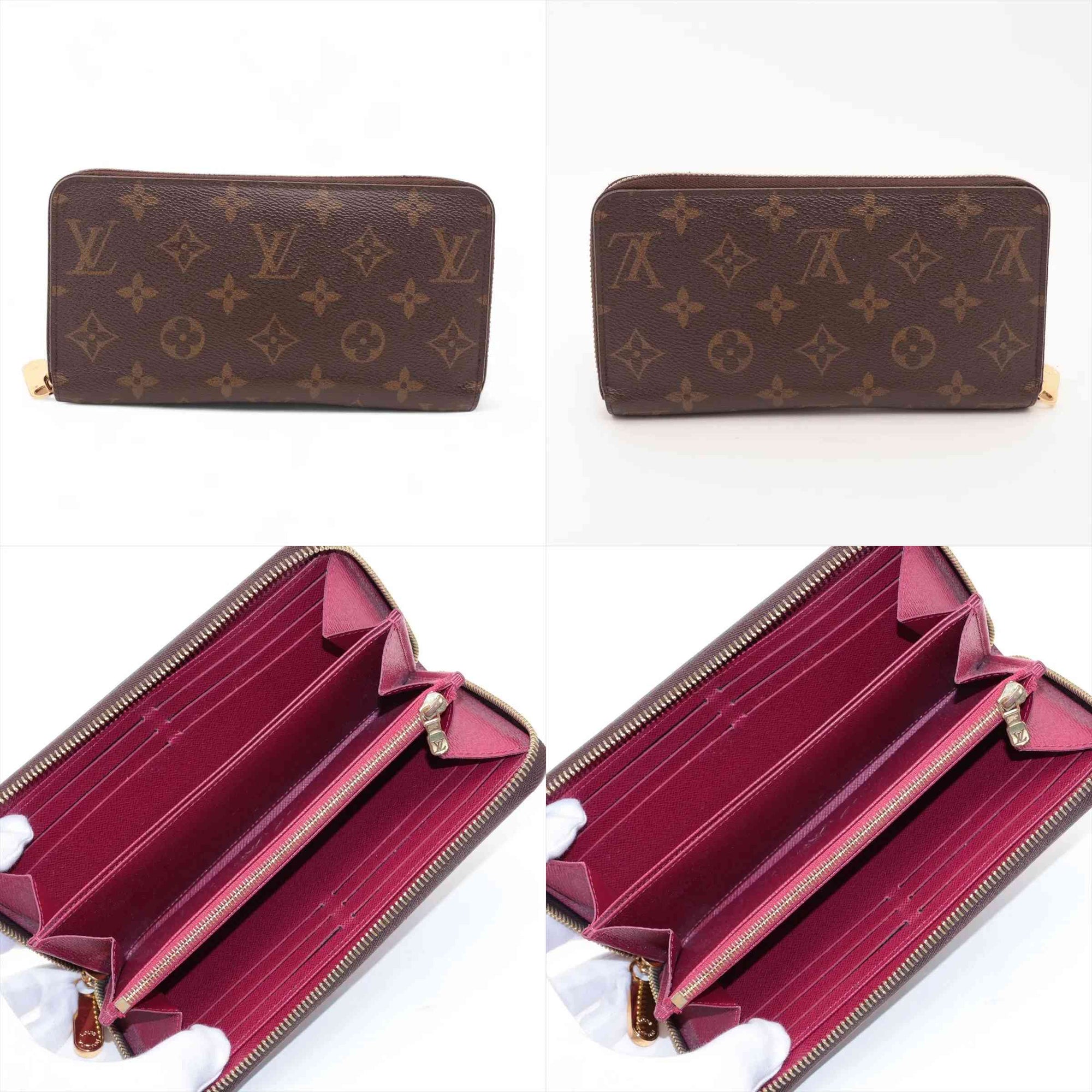 $915 LM0280 2020 Louis Vuitton Monogram Zippy Wallet Fuchsia
