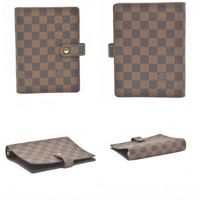 $755 2011 Louis Vuitton Damier Ebene Medium Ring Agenda Cover SP4101