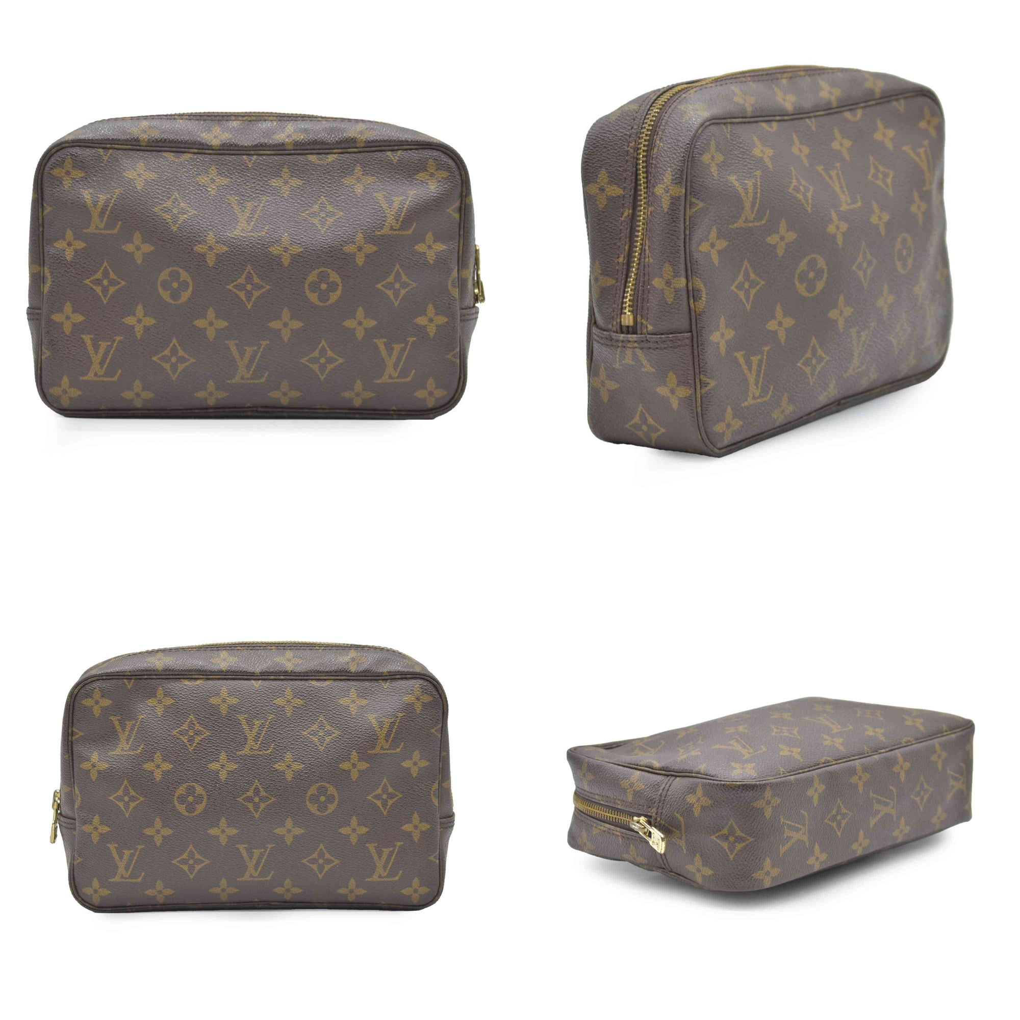 $600 1990 Louis Vuitton Monogram Trousse Toilette 23 Clutch Pouch Bag TH1910