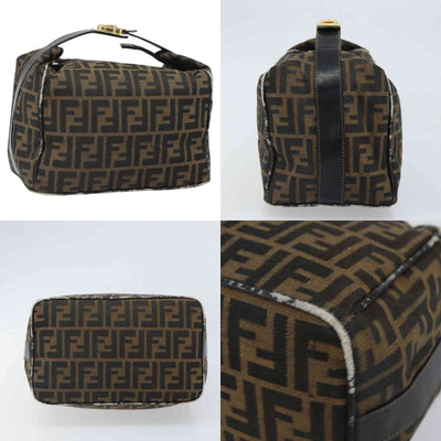 $980 2004 Fendi Zucca Canvas Vanity Hand Bag 2305-8BR465-019