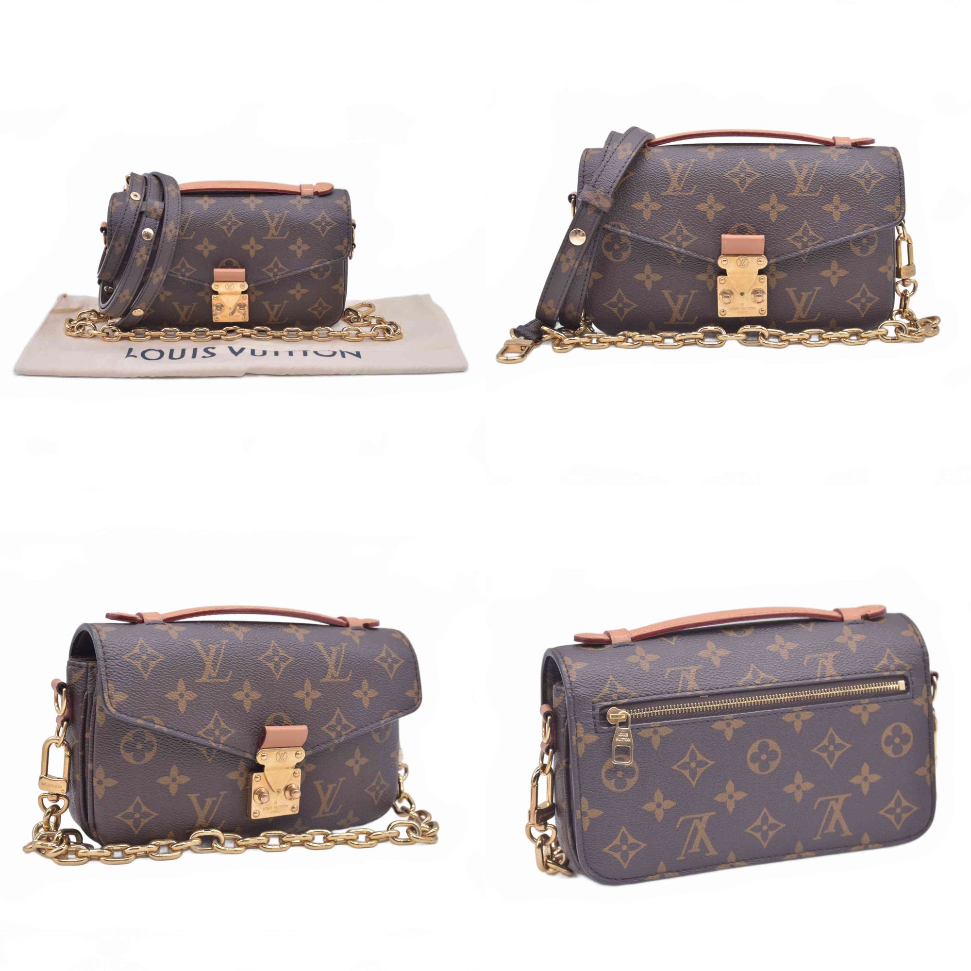 $3300 RFID Louis Vuitton East West Pochette Metis Monogram