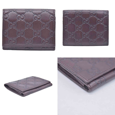 $440 Gucci Guccissima 6 Key Holder Case Dark Brown CONSIGNMENT